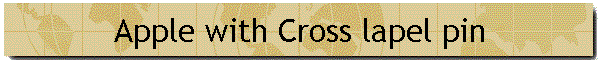 Apple with Cross lapel pin