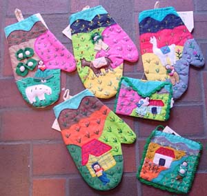 Click for a larger picture of some available arpilleras